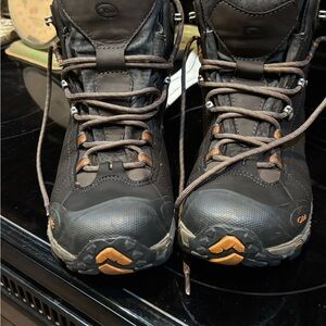 Oboz Bridger Mid BDry Hiking Boots Mens 10.5 Wide Waterproof Brown/Black EUC